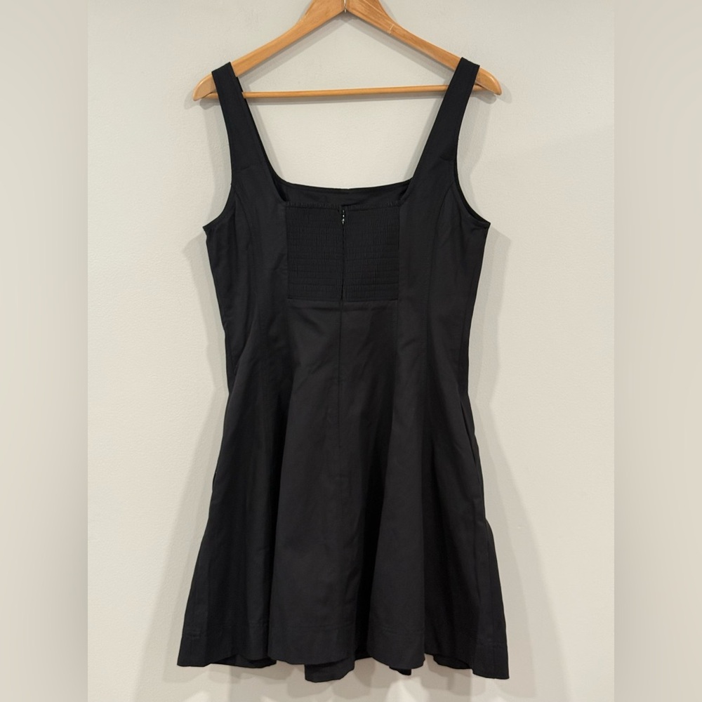 Madewell Black Remmi Seamed Square Neck Mini Dress 10 NWT - Picture 6 of 7